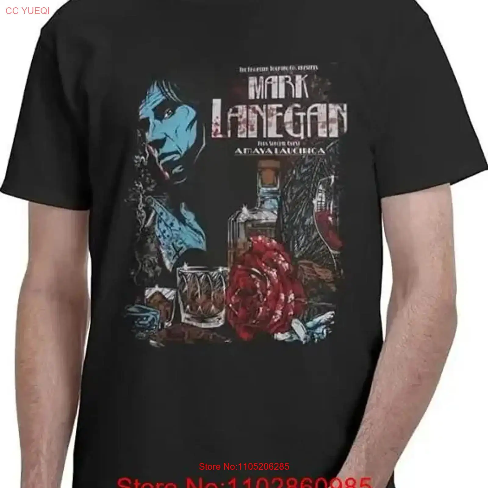 Vintage Fashion Knitwear - Mark Lanegan T Shirt Heavy Cotton