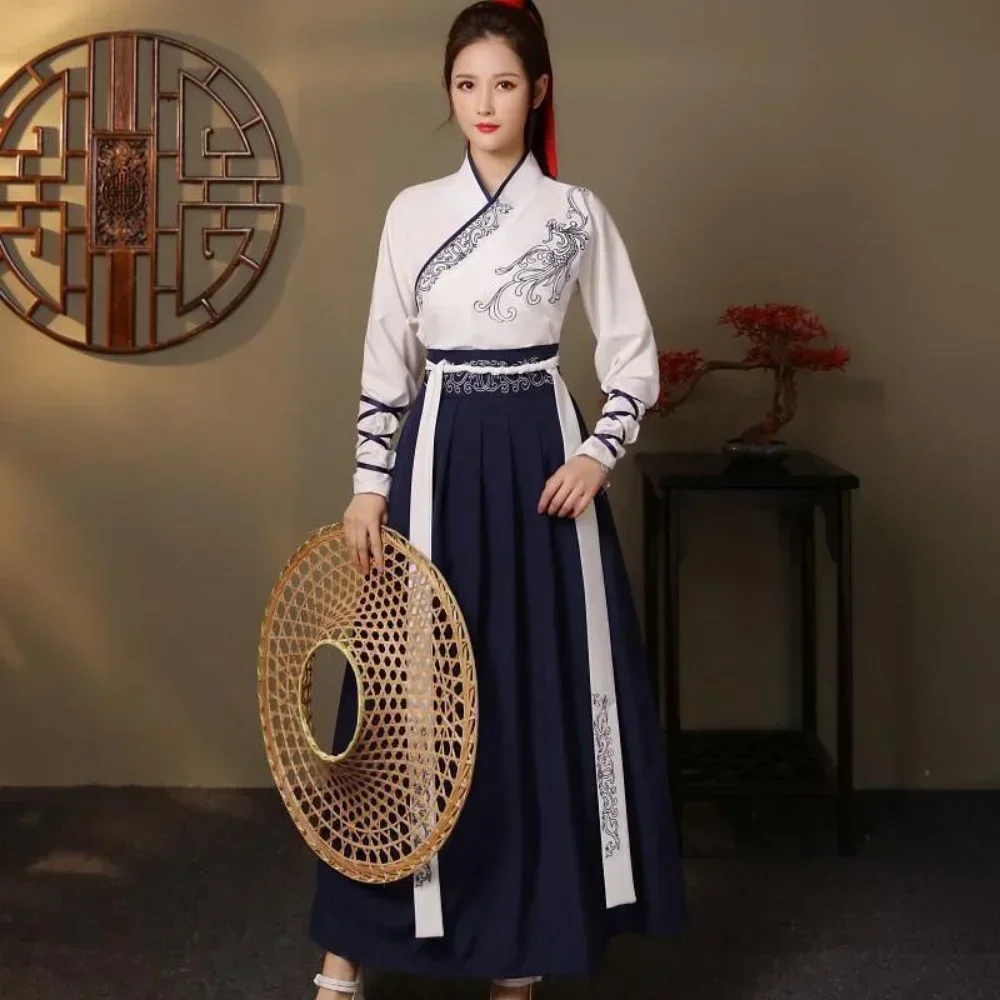 Vintage Fashion Mens - Modern Hanfu Women Top Skirt 2