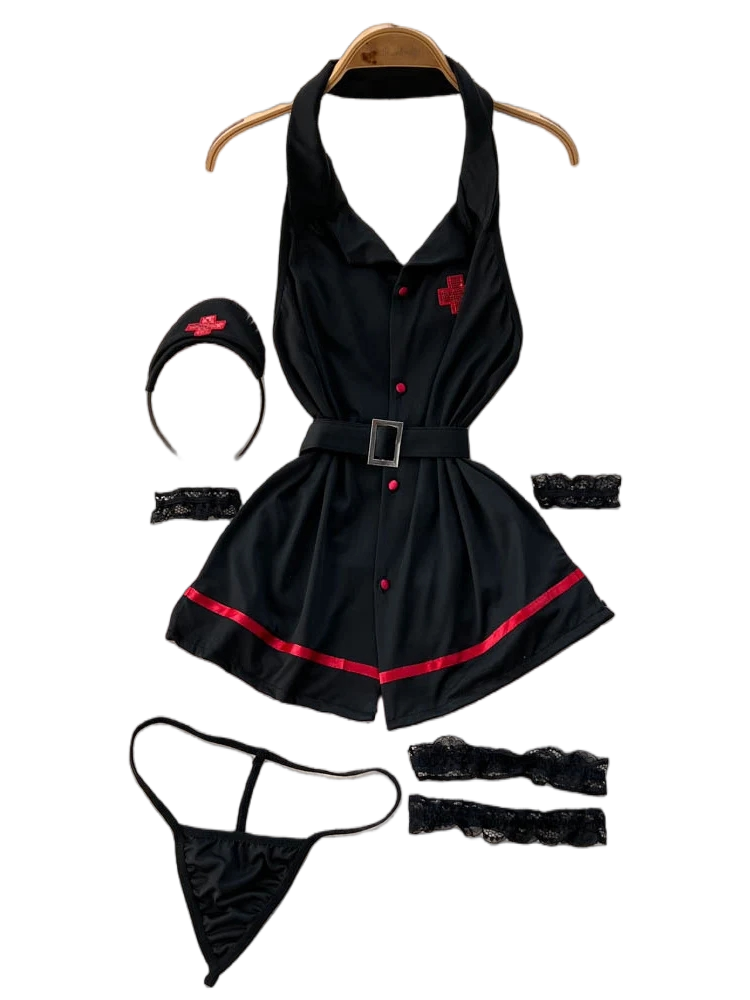Vintage Fashion Women - Erotic Fashion Sexy Halter Lingerie Dress