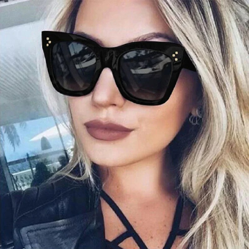 Vintage Fashion Designer - Square Retro Sunglasses Women Men Designer