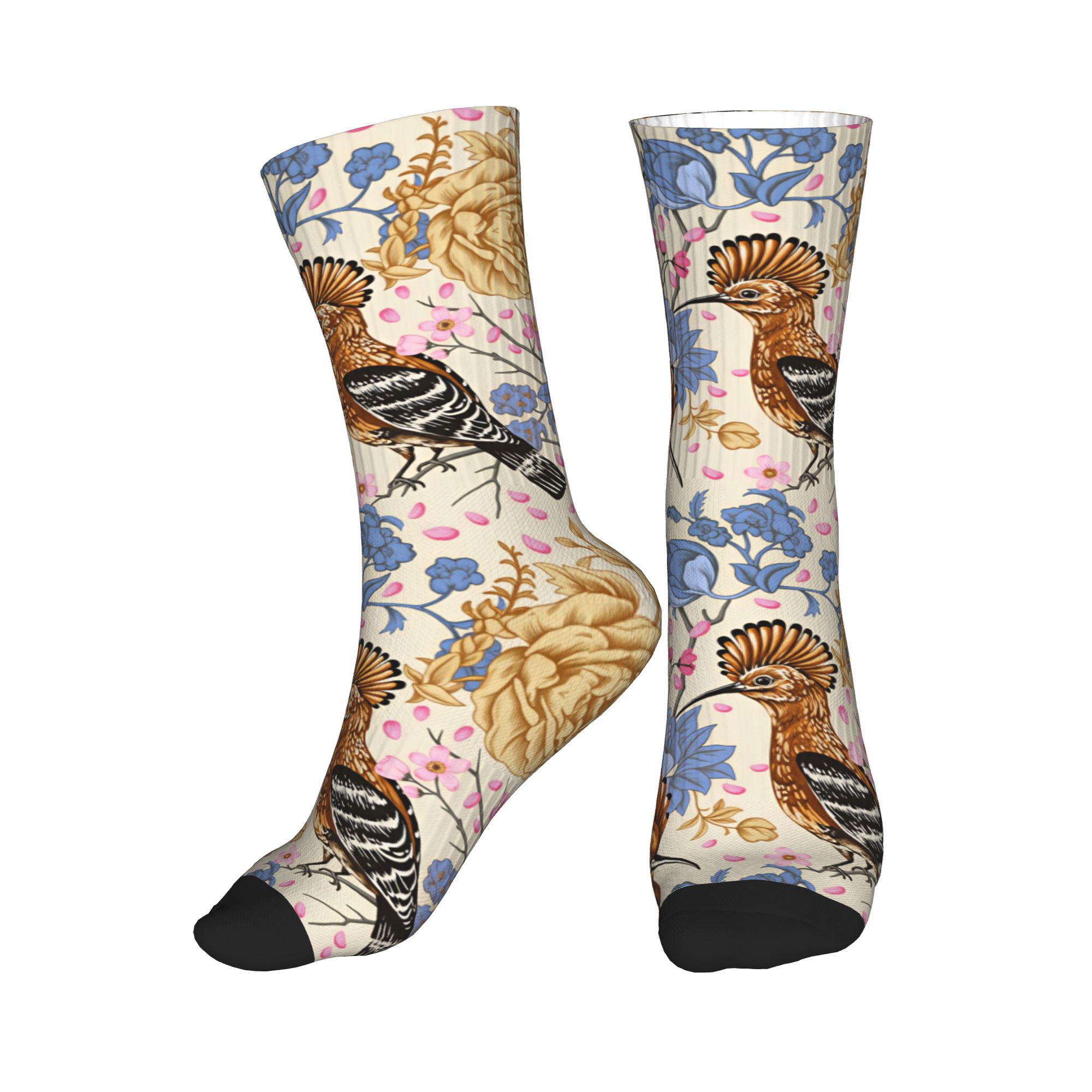 Vintage Fashion Mens - Hoopoe Bird Blue Peony Vintage Floral