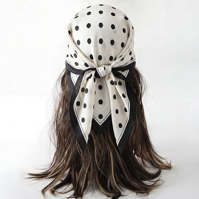 Vintage Polka Dot Print Square - Vintage Fashion Hijab 评论和价格