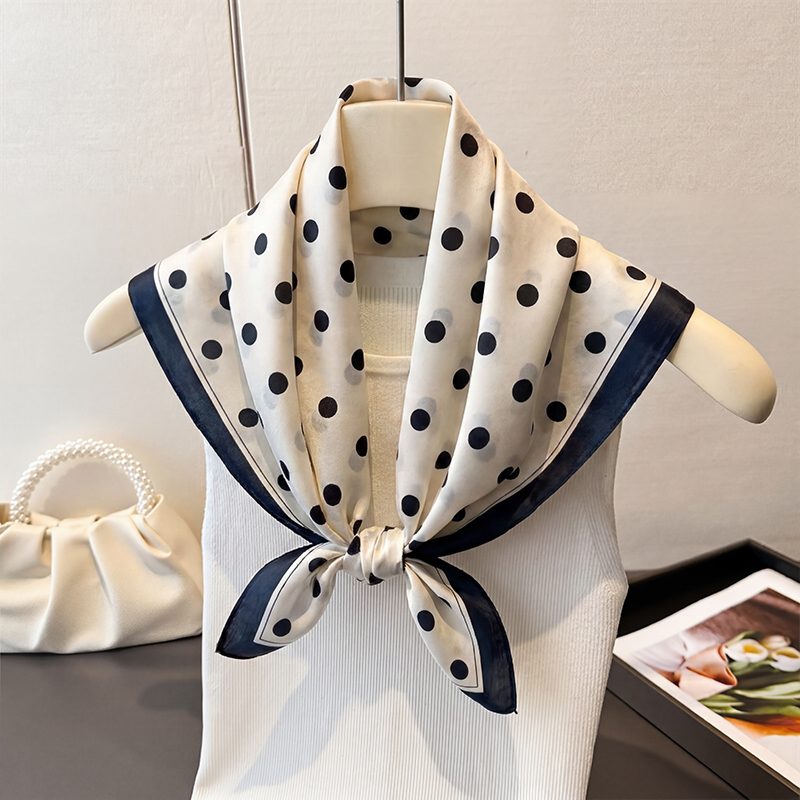 Vintage Polka Dot Print Square - Vintage Fashion Hijab 评论和价格