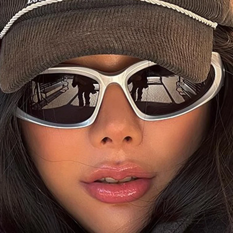 Y2k New Punk Sports Sunglasses - Vintage Fashion Images 评论和价格