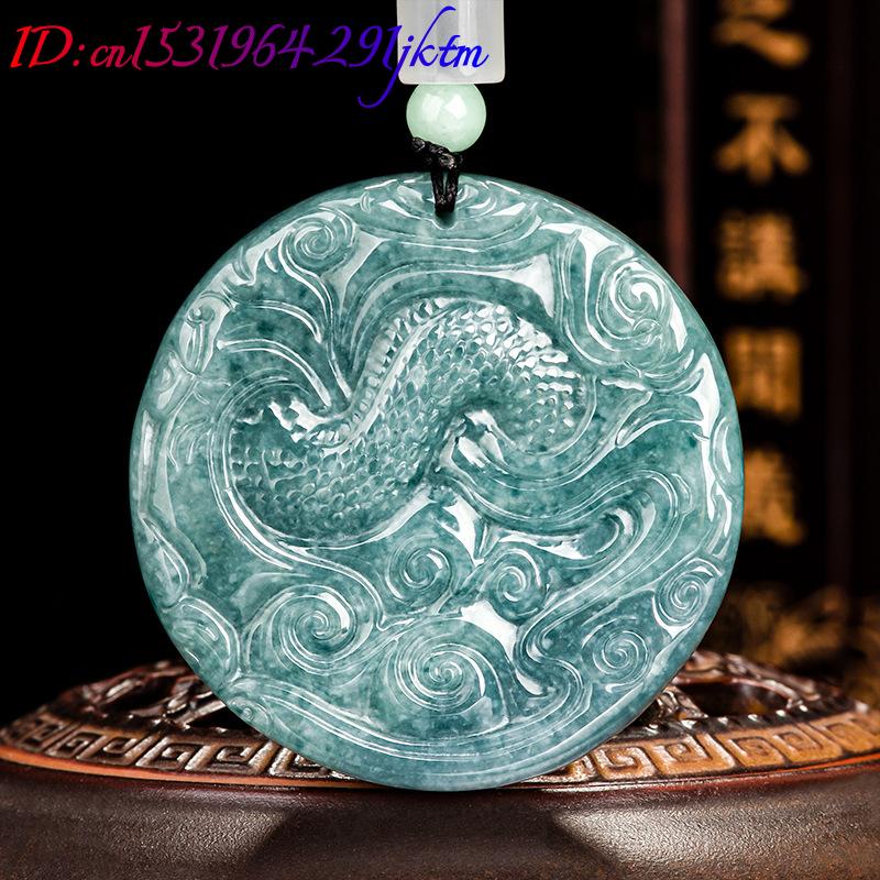 Burmese Jadeite Dragon Pendant - Vintage Fashion Women 评论和价格