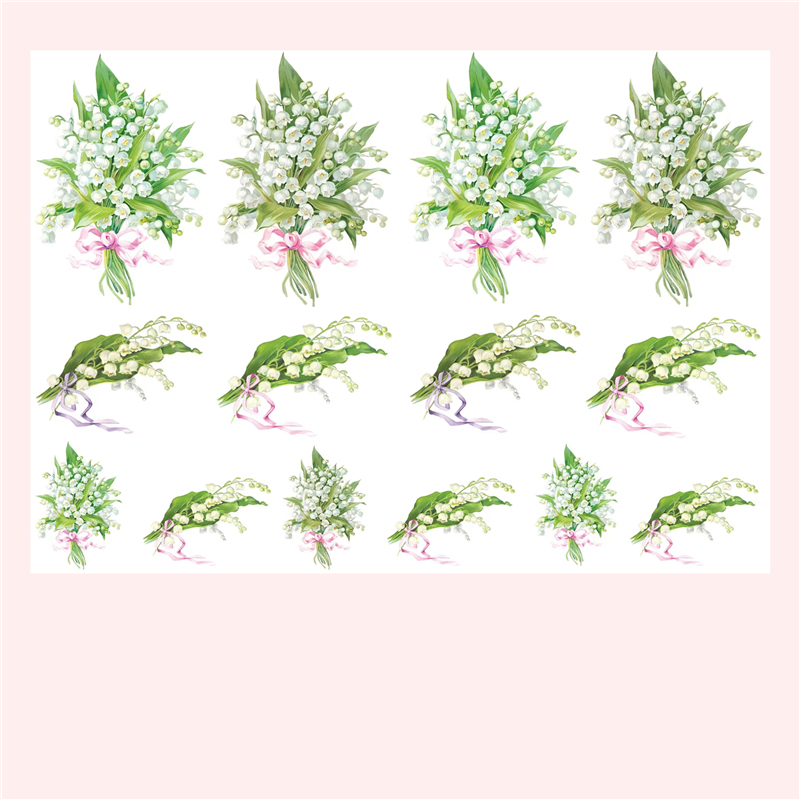 Lily of the Valley Stickers Vi - Vintage Fashion Wallpaper 评论和价格