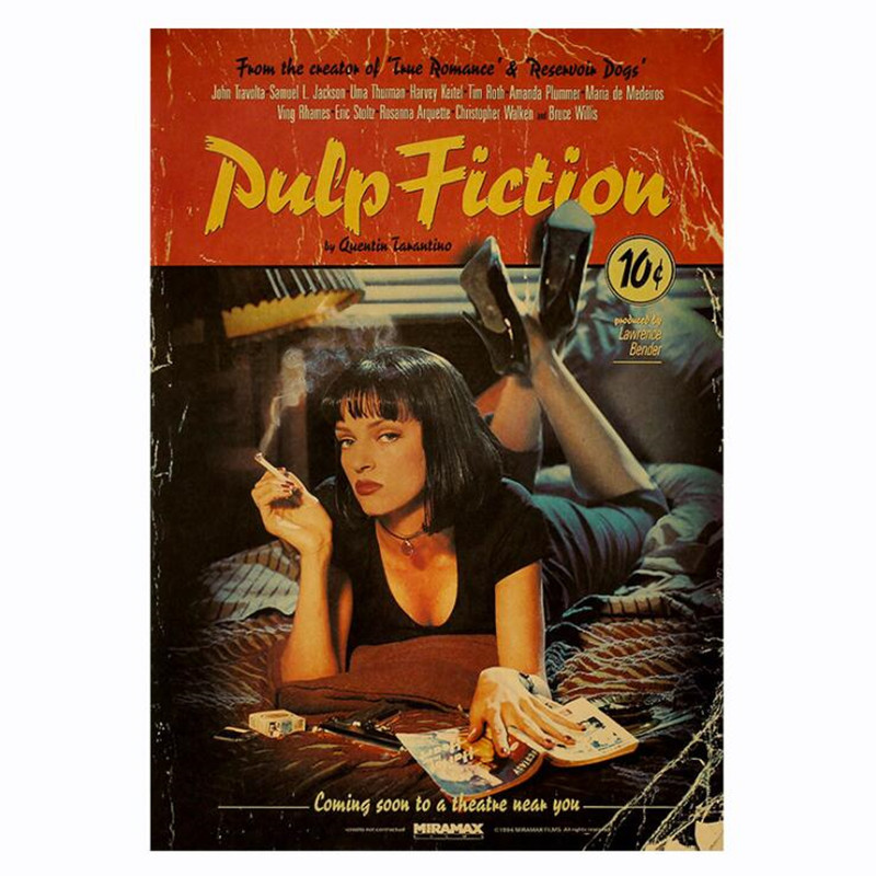 Pulp Fiction Vintage Poster Re - Vintage Fashion Wallpaper 评论和价格