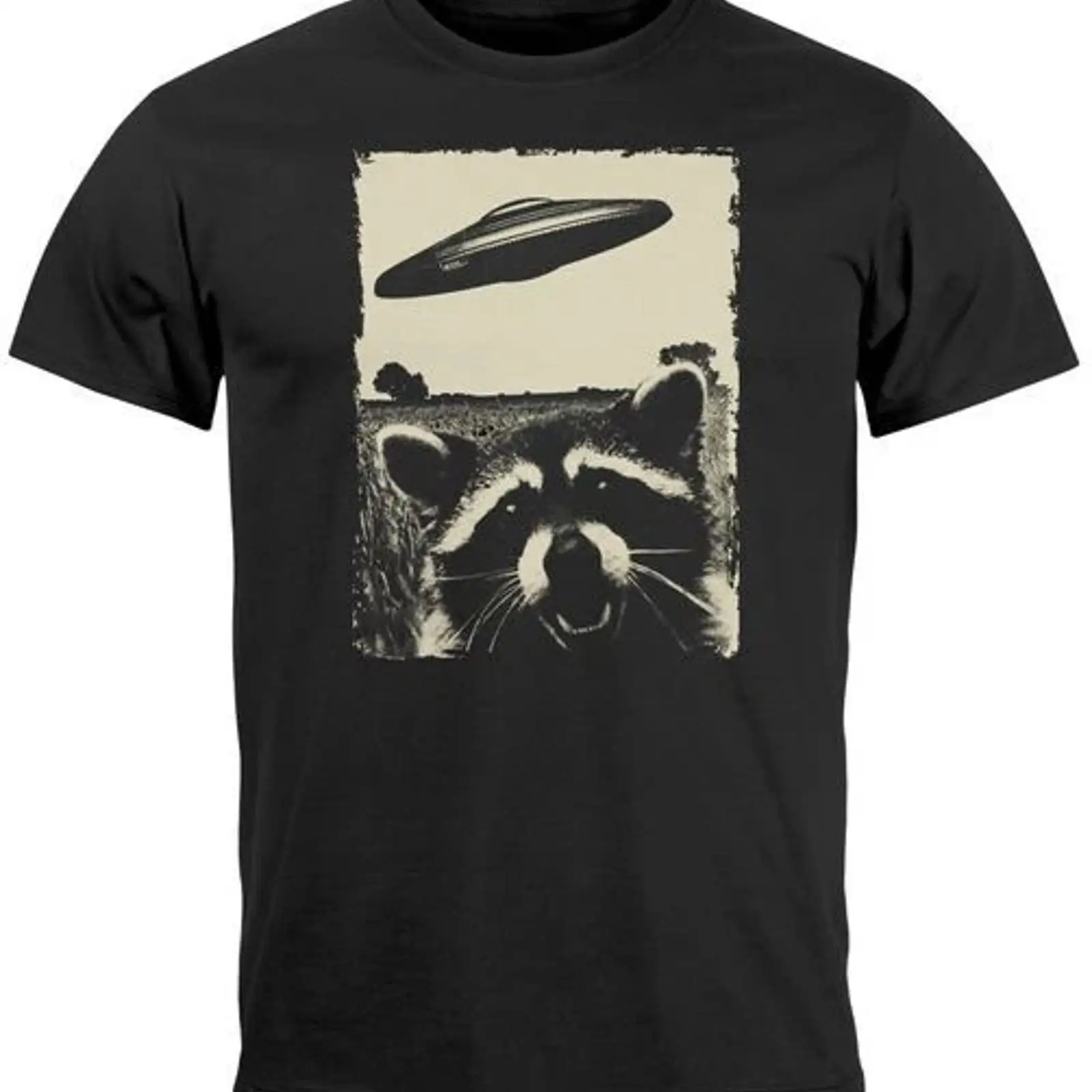 Herren T Shirt UFO Waschbär Al - Vintage Fashion Herren 评论和价格