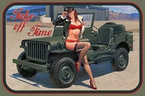 Vintage Metal Tin Sign Pinup G - Vintage Fashion Posters 评论和价格