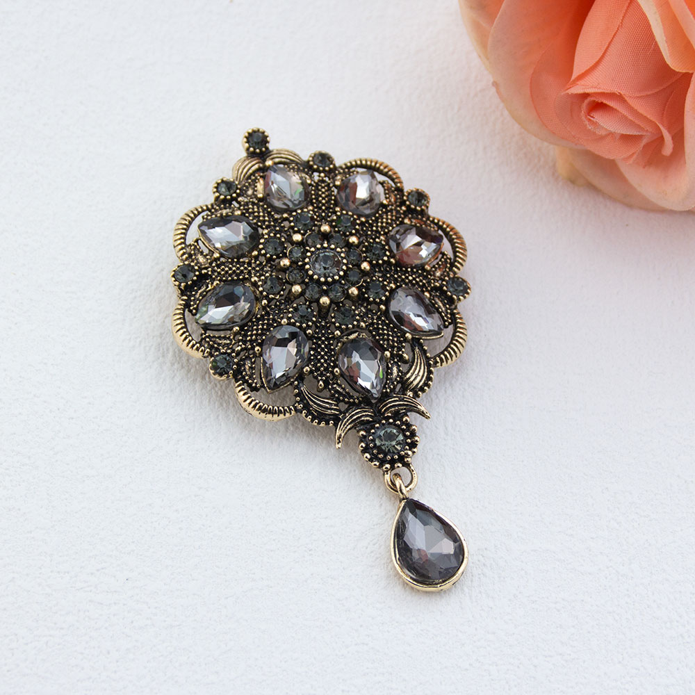 Vintage Gray Crystal Turkish B - Vintage Fashion Hijab 评论和价格