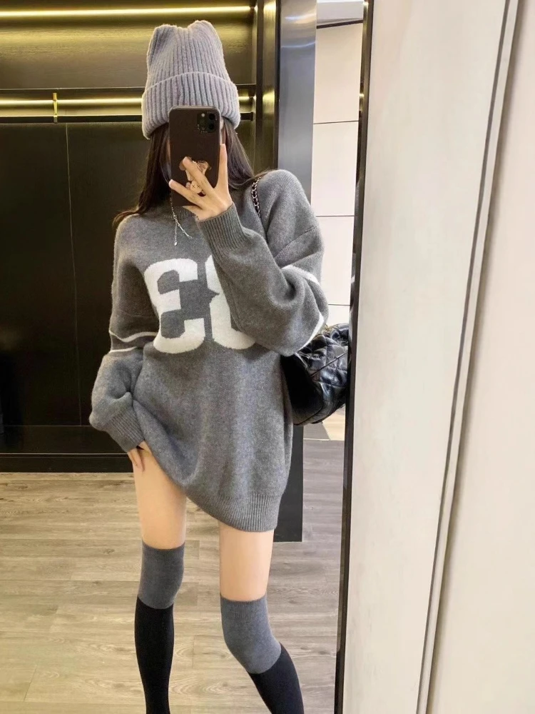 Y2K Vintage Knitted Sweater Wo - Vintage Fashion Women 评论和价格