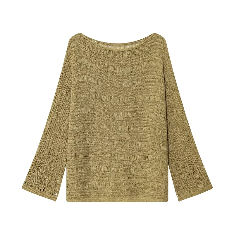 Vintage Boat Neck Knit Sweater - Vintage Fashion Women 评论和价格