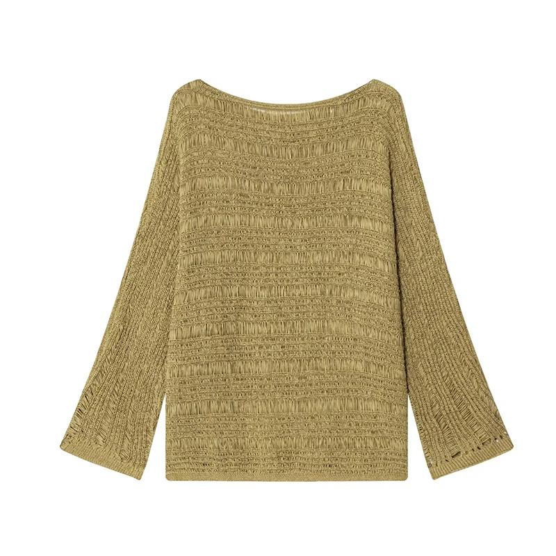 Vintage Boat Neck Knit Sweater - Vintage Fashion Women 评论和价格