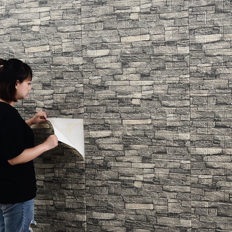 12Pcs 35*30cm High Quality 3D  - Vintage Fashion Wallpaper 评论和价格