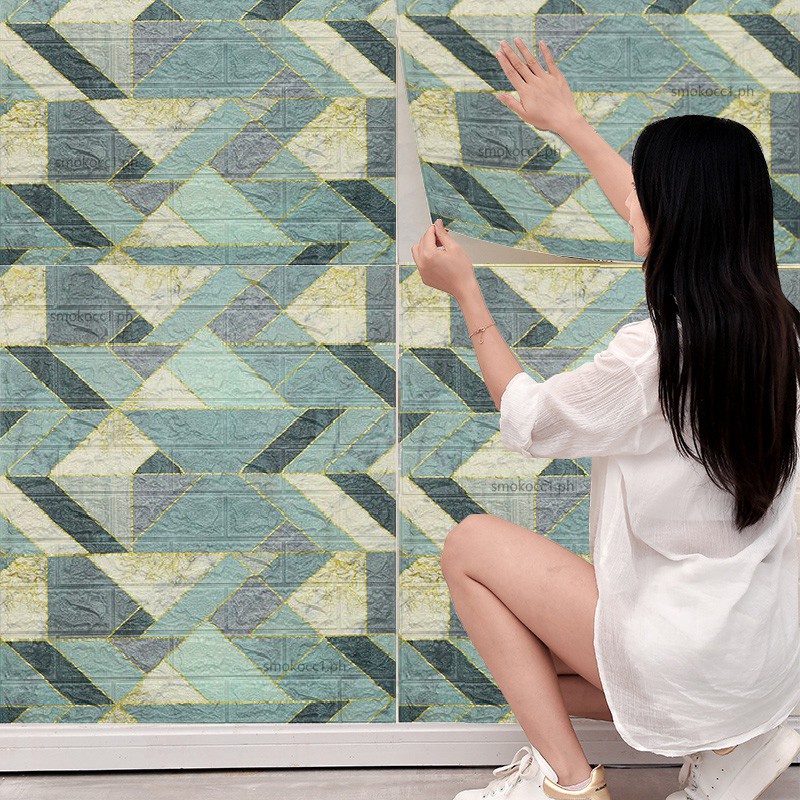 12Pcs 35*30cm High Quality 3D  - Vintage Fashion Wallpaper 评论和价格