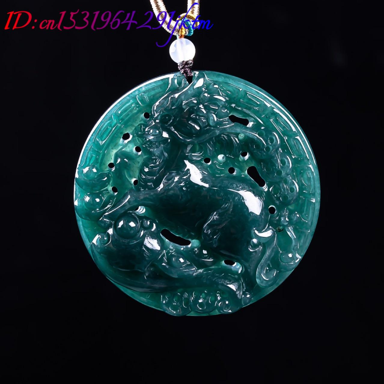 Burmese Jadeite Dragon Pendant - Vintage Fashion Women 评论和价格