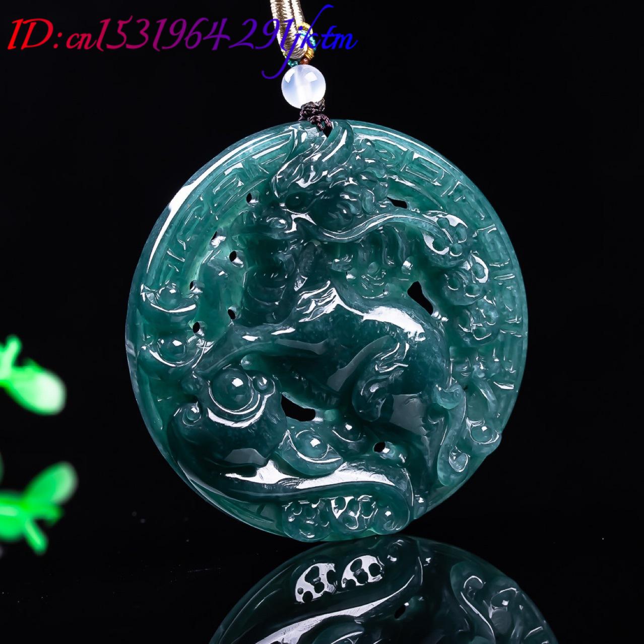 Burmese Jadeite Dragon Pendant - Vintage Fashion Women 评论和价格