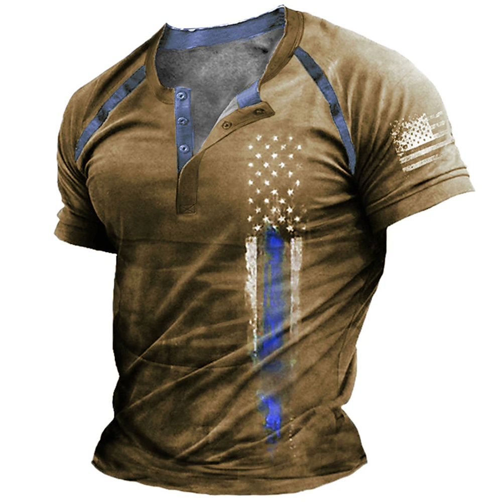 Funny 3D American Flag Print M - Vintage Fashion Mens 评论和价格