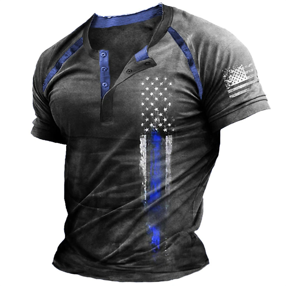 Funny 3D American Flag Print M - Vintage Fashion Mens 评论和价格