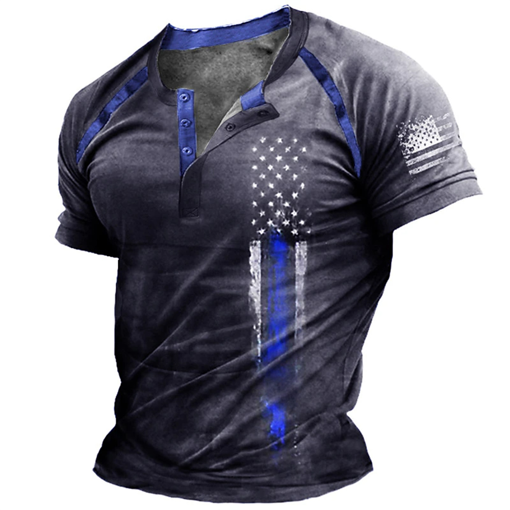 Funny 3D American Flag Print M - Vintage Fashion Mens 评论和价格