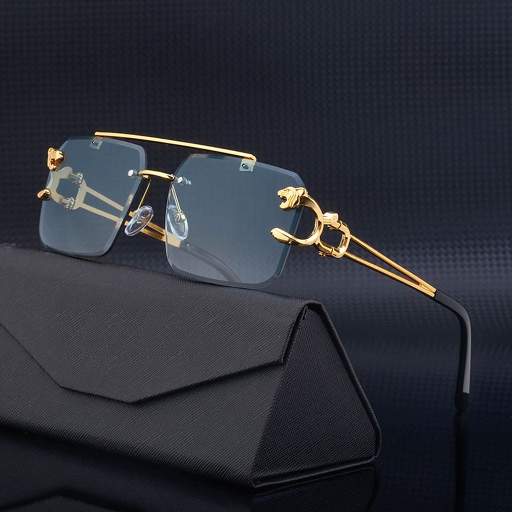 Fashion Leopard Rimless Square - Vintage Fashion Images 评论和价格