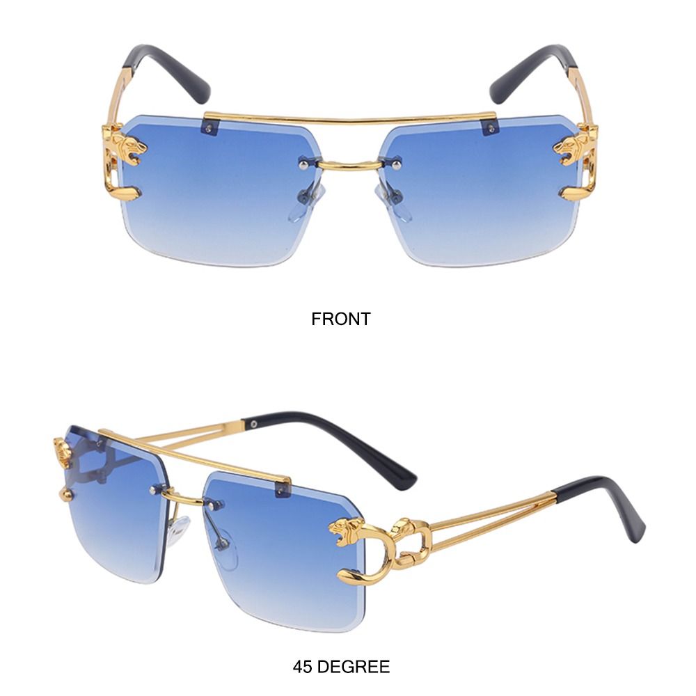 Fashion Leopard Rimless Square - Vintage Fashion Images 评论和价格