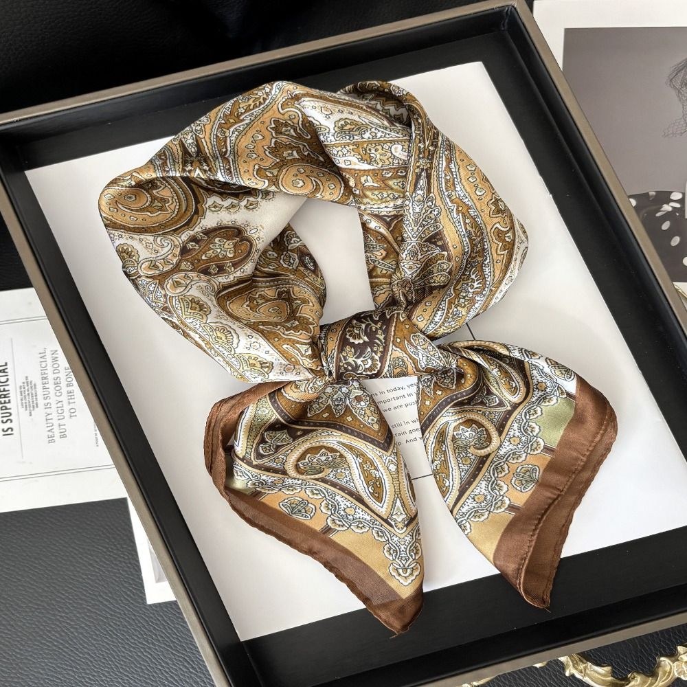 New Luxury Print Imitation Sil - Vintage Fashion Hijab 评论和价格