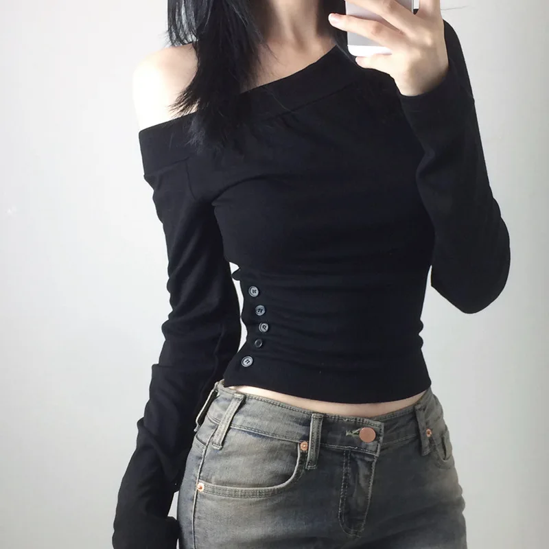 Y2K Vintage Pleated Button T-S - Vintage Fashion Women 评论和价格