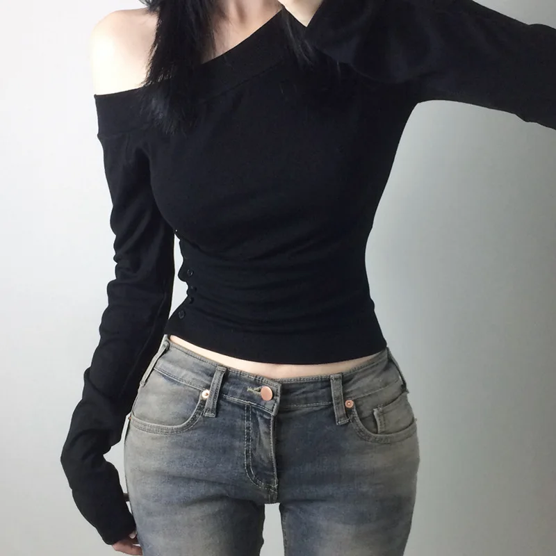Y2K Vintage Pleated Button T-S - Vintage Fashion Women 评论和价格