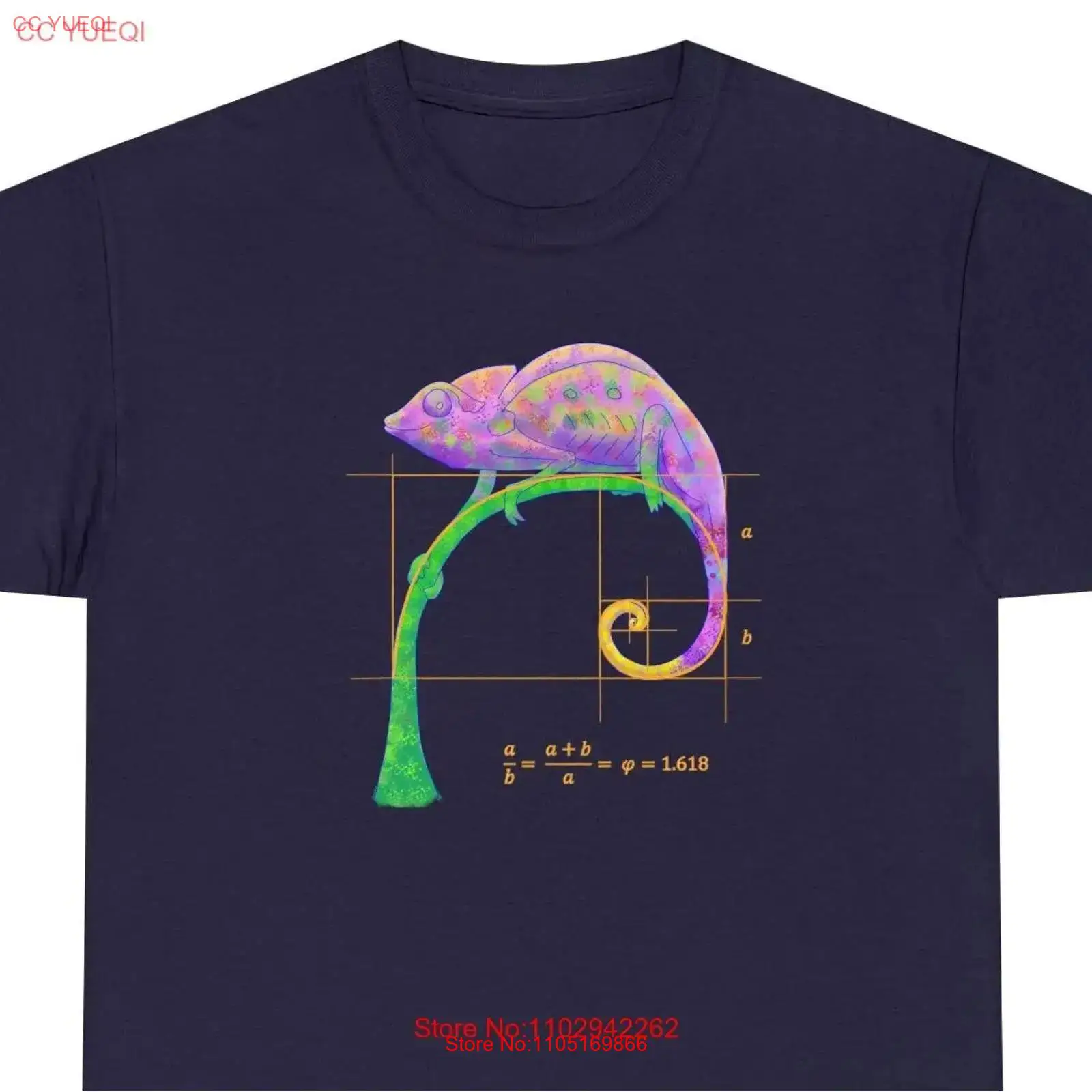 Fibonacci Chameleon T shirt UK - Vintage Fashion Uk 评论和价格