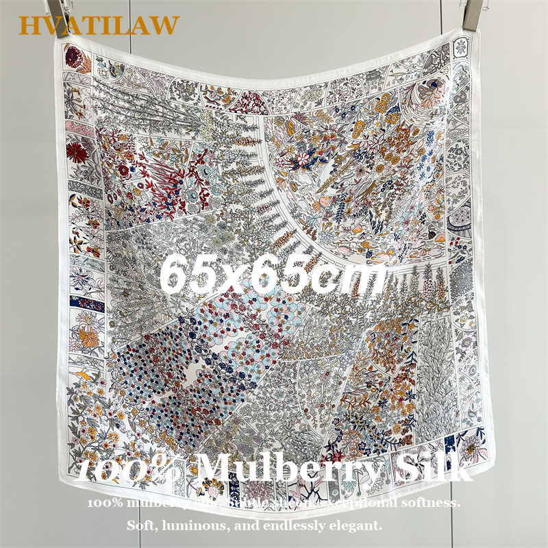 100% Pure Mulberry Silk Scarf  - Vintage Fashion Hijab 评论和价格